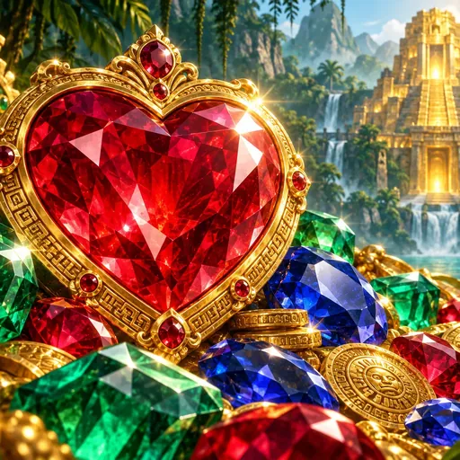Aztec gem symbols from the Love and Riches: Eldorado pokie
