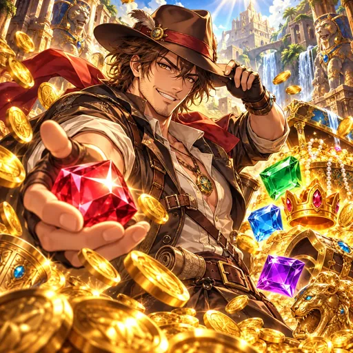 Adventures cover art with an anime and magic theme