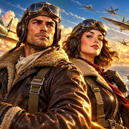1942 Sky Warrior cover art with a military theme