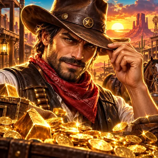 Bandit Bust cover art with a wild-west theme